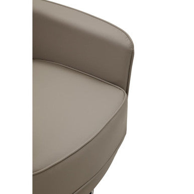 Mink Leather Effect Swivel Chair | Wester