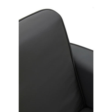 Grey Leather Effect Swivel Chair | Wester