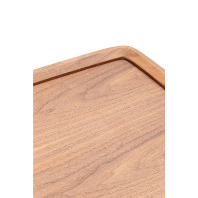 Natural Wooden Top Coffee Table with Black Cross Metal Legs | Doha