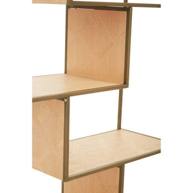Brushed Brass Multi Tier Shelving Unit | Grenoble