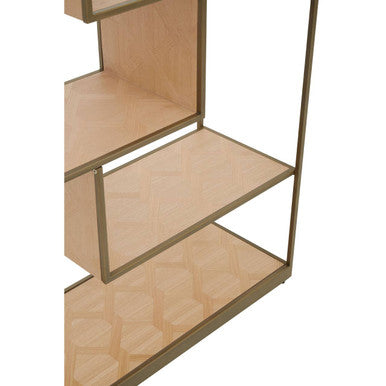Brushed Brass Multi Tier Shelving Unit | Grenoble