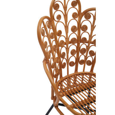 Natural Rattan Scalloped Back Chair | Java
