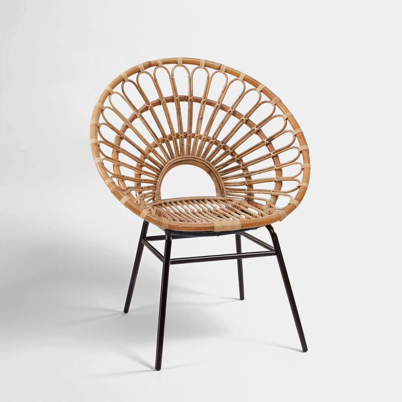 Natural Rattan Flared Back Chair | Java