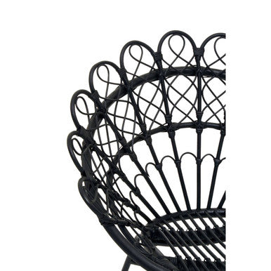 Black Natural Rattan Peacock Chair | Java