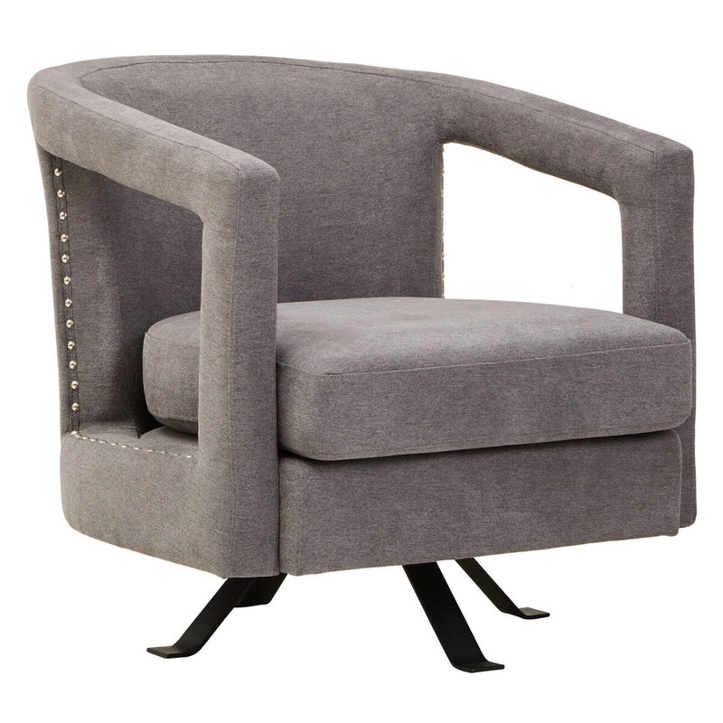Ash Velvet Swivel Chair | Hestia