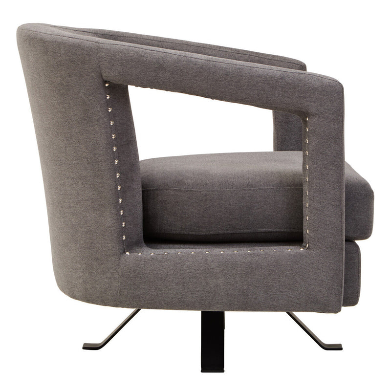 Ash Velvet Swivel Chair | Hestia