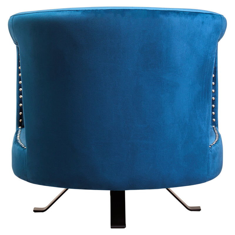 Blue Velvet Swivel Chair | Hestia