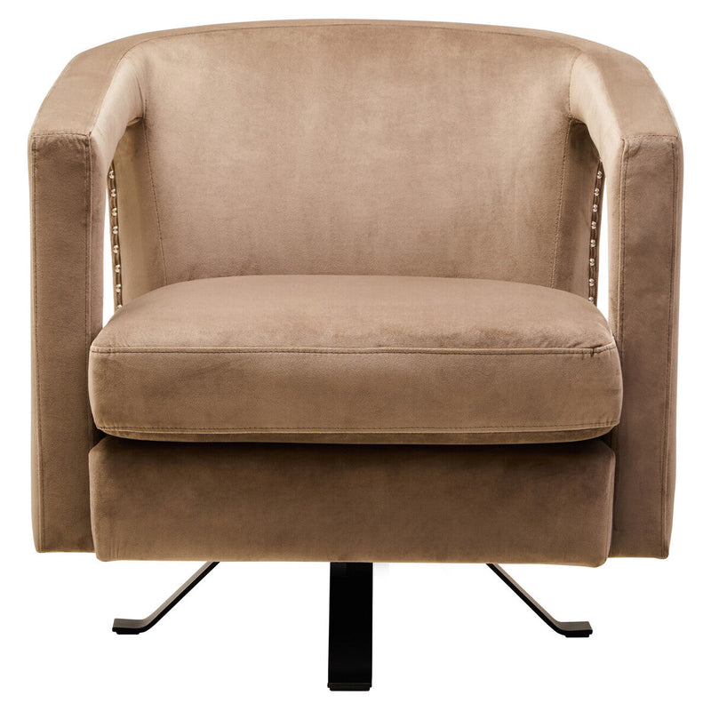Mink Velvet Swivel Chair | Hestia