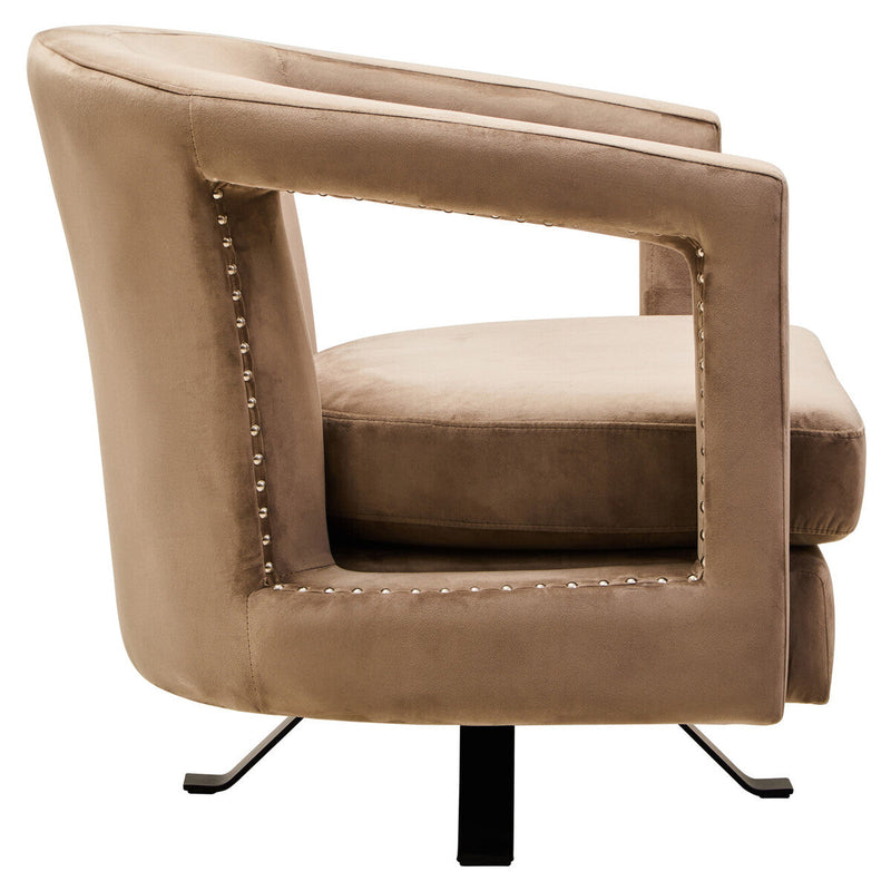 Mink Velvet Swivel Chair | Hestia
