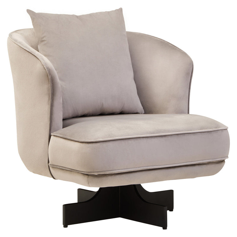 Grey Velvet Swivel Chair | Hale