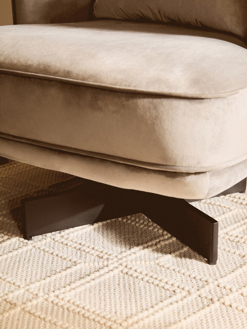 Grey Velvet Swivel Chair | Hale