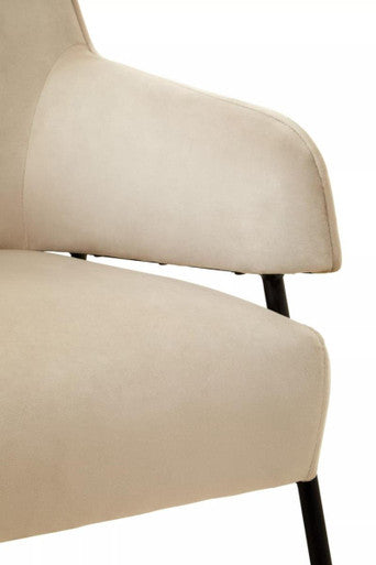 Cream Velvet Chair | Henia