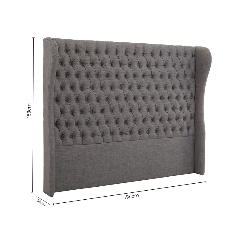 Grey Super Kingsize Headboard | Parkside