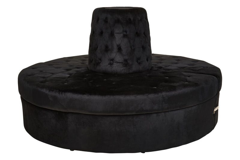 Black Velvet Modular Round Sofa | Hartford