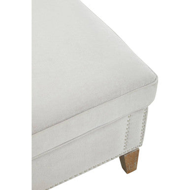 Grey Fabric Footstool | Sutton