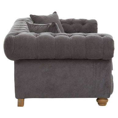 2 Seater Grey Fabric Sofa | Spencer