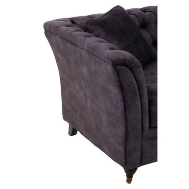 2 Seater Grey Velvet Sofa | Sabrina