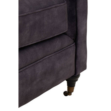 2 Seater Grey Velvet Sofa | Sabrina