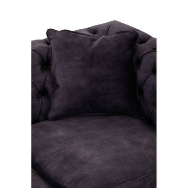 2 Seater Grey Velvet Sofa | Sabrina
