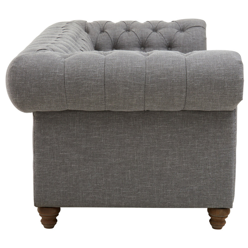 3 Seater Grey Linen Sofa | Stella