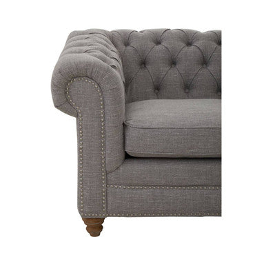 2 Seater Grey Linen Sofa | Stella