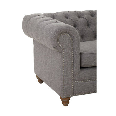 2 Seater Grey Linen Sofa | Stella