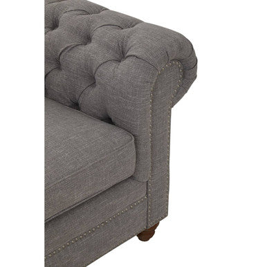 2 Seater Grey Linen Sofa | Stella