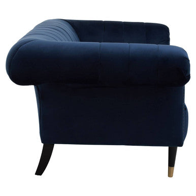 2 Seater Midnight Blue Velvet Sofa | Siena