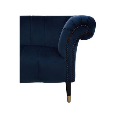 2 Seater Midnight Blue Velvet Sofa | Siena