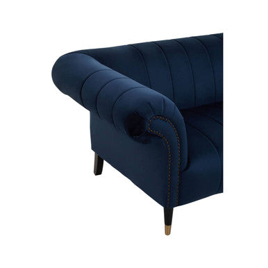 2 Seater Midnight Blue Velvet Sofa | Siena