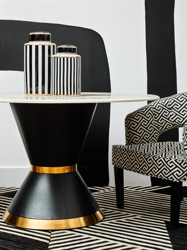 Greek Key Design Cutout Lounge Chair | Regents Park