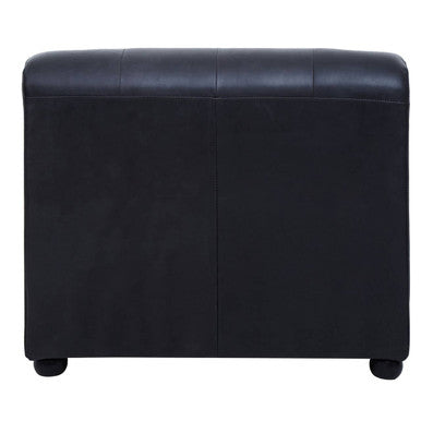 Right Arm Antique Black Leather Modular Sofas | King
