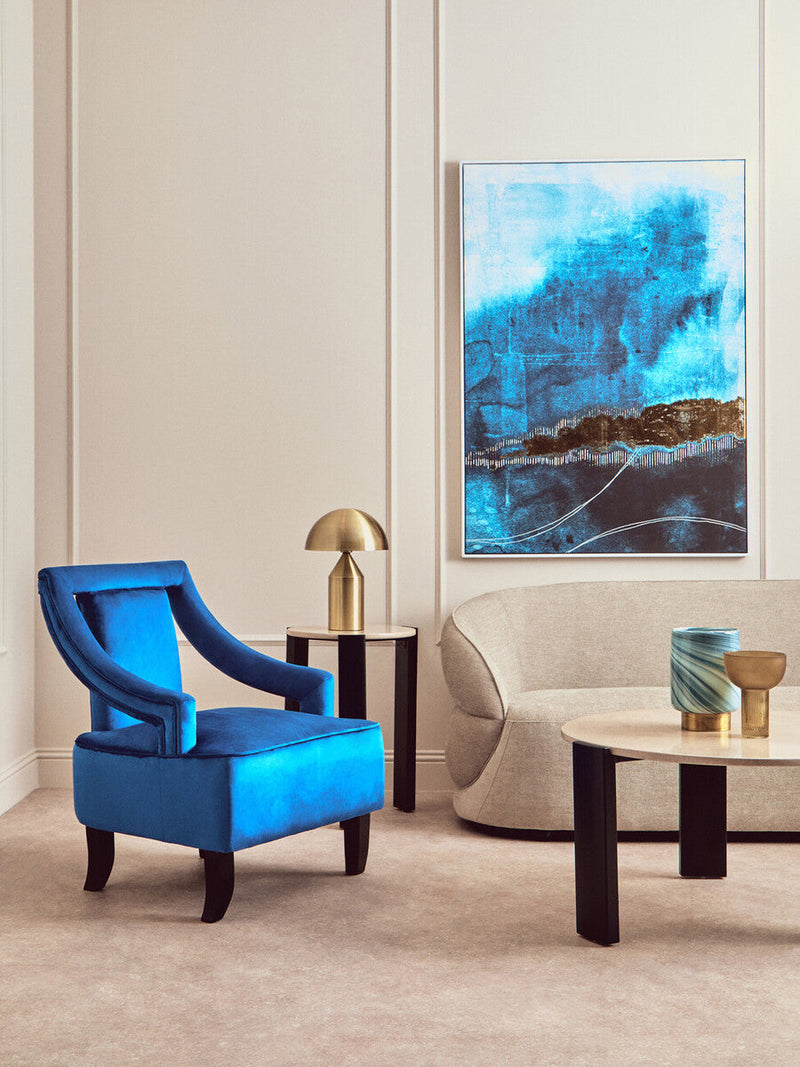 Midnight Blue Velvet Chair | Faye