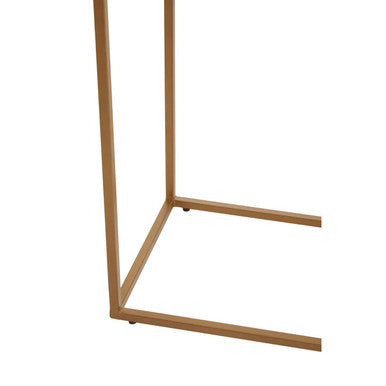 Black Marble Top Console Table with Matte Gold Metal Frame | Varana