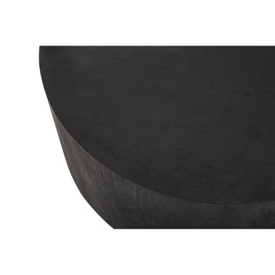 Black Concrete Effect Wood Coffee Table with Luxe Gold Metal Frame | Naro