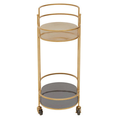 Gold and Grey Two Tier Drinks Trolley, Kobra