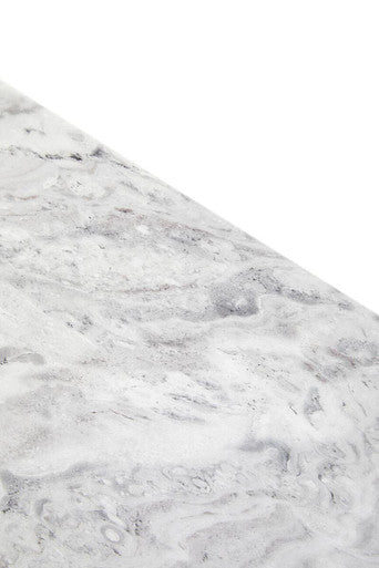 Grey Marble Coffee Table with Geometric Multifaceted Base and Natural Veining | Spezia