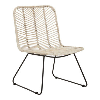 Natural Rattan Black Metal Chair | Java