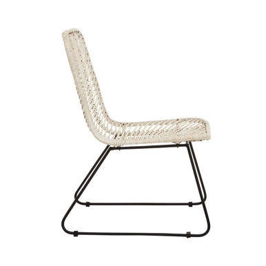 Natural Rattan Black Metal Chair | Java