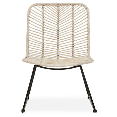 Natural Rattan Black Metal Chair | Java