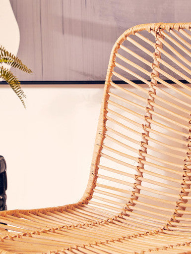 Natural Rattan Black Metal Chair | Java