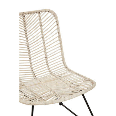 Natural Rattan Black Metal Chair | Java