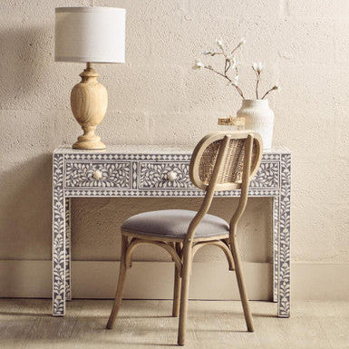 Bone Inlay Desk with 3 Drawers | Fusion