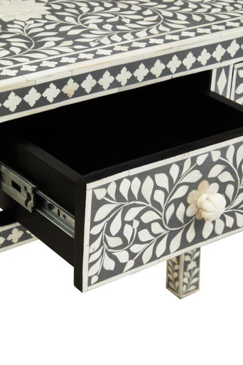 Bone Inlay Desk with 3 Drawers | Fusion