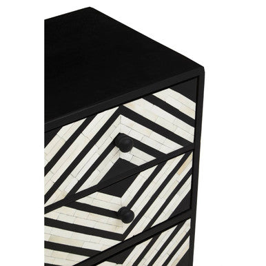Three Drawer Chest with Bone Inlay | Fusion