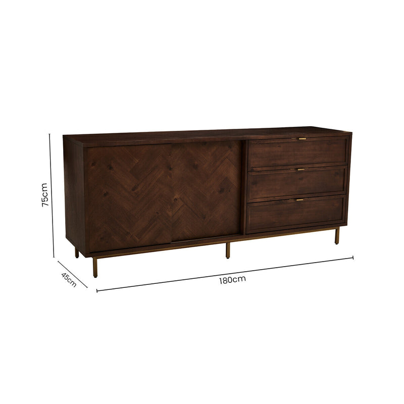 Acacia Wood Effect Sideboard | Brando