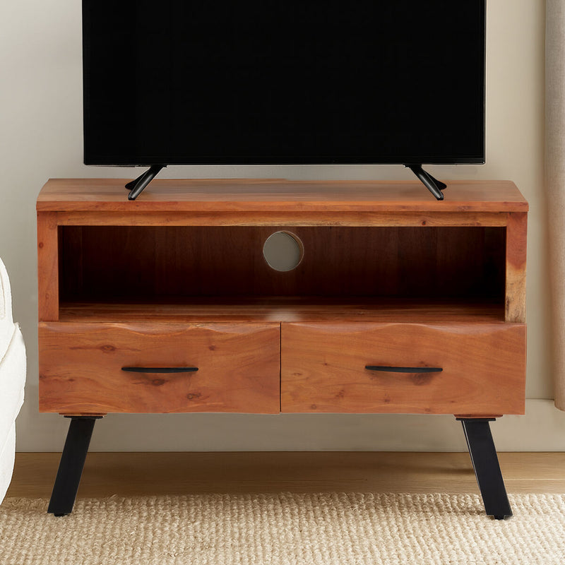 Two Drawer Acacia Media Unit | Nashik