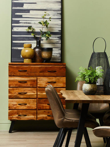 9 Drawer Acacia Chest | Nashik