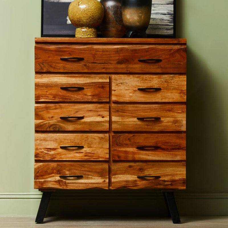 9 Drawer Acacia Chest | Nashik