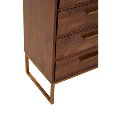 Mango Wood Chest of 5 Drawers | Gaya